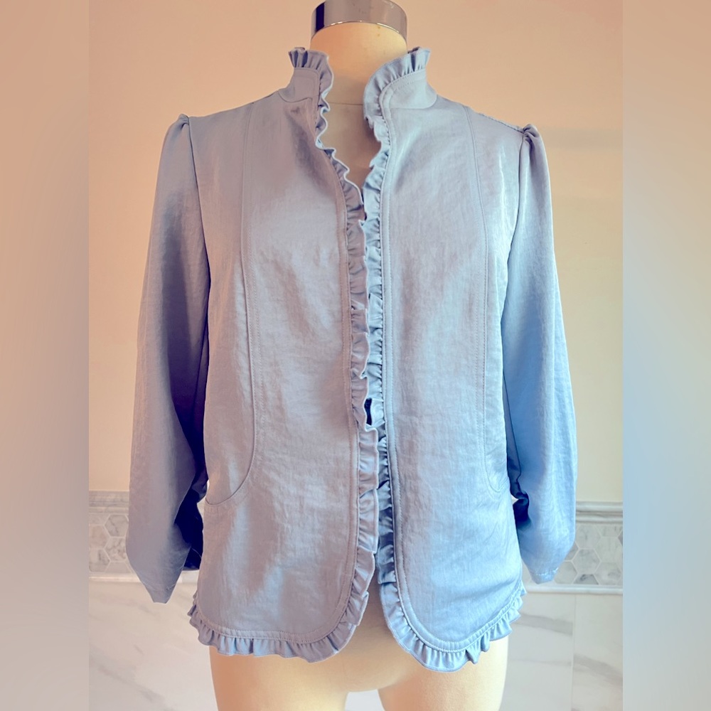 New Blue 3/4 Sleeves Jacket Blazer Sz M